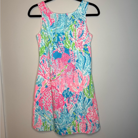 Lilly Pulitzer Blue and Pink Scoop Neck Sundress - Picture 2 of 8